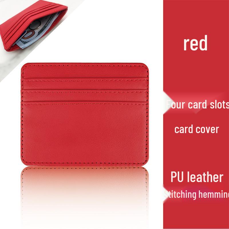 Women's Exquisite Waterproof Leather PU Card Holder - Ultra-Thin, Multi-Card Slot, Small Business Card Sleeve