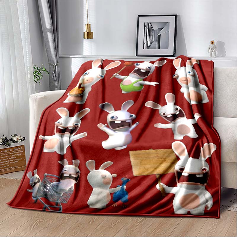 GAME Raving Rabbids Blanket,portable and Suitable for All Seasons, Making A Unique Birthday Gift.A Soft Flannel Blanket