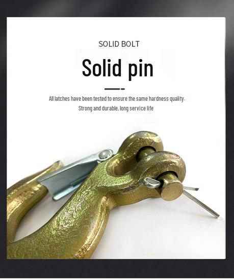 Swivel Hoist Hook with Anti-Release Buckle and Horn Design
