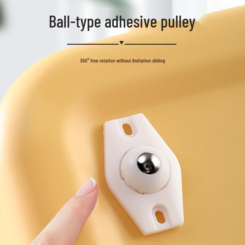 Adhesive Barber Shop Trolley Wheels - Set of 4 Silent Mobile Rollers