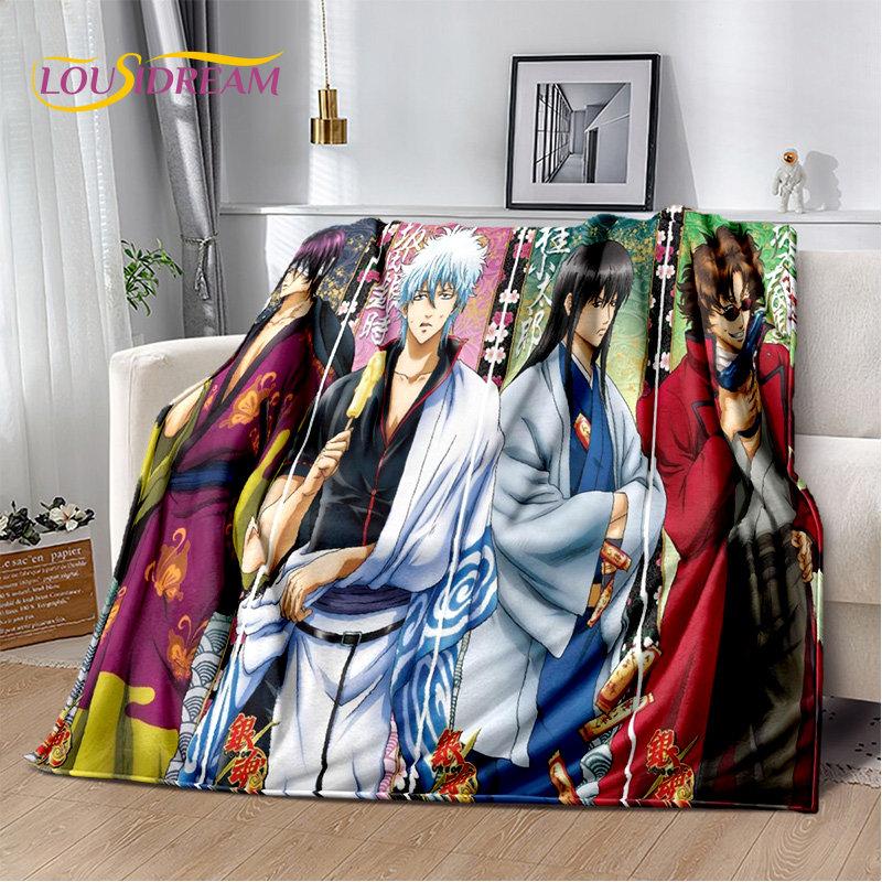 Gintoki Kagura Gintama Anime Soft Plush Blanket,Flannel Blanket Throw Blanket for Living Room Bedroom Bed Sofa Picnic Cover Kids