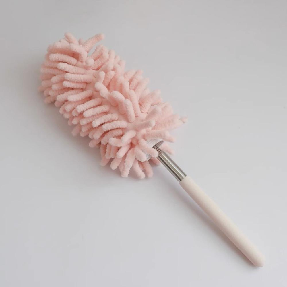 

1PC Household Feather Duster Retractable Dust Removal Brush Cleaning Brush Sweeping Dust Adsorption Brush рожевий