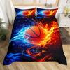 3D Basketball Duvet Cover Sports Game Baseketball Bedding Set Full for Kids Boys Girls Bedroom Decor Baseketball Comforter Cover