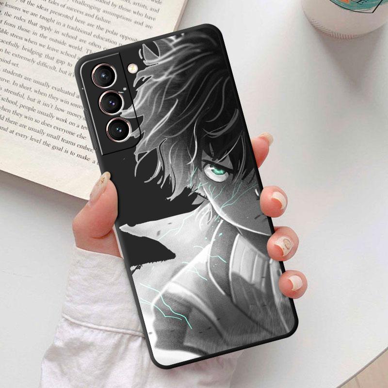 Matte Black Soft Bag Case For Samsung Galaxy S10e S10 S9 S23 Ultra 5g S8 S7 S20 Fe S21 S22 Plus S9plus My Hero Academia Cover