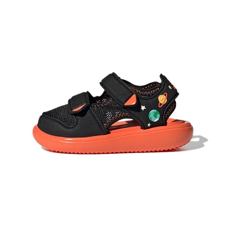 Adidas Water Sandal Ct I Slip Resistant Cushioning Low top Sandal Black Orange Infant And Toddler GX2479 26.5