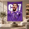 Decorative Tapestry,Cristiano Ronaldo Printed Wall Art, Lightweight Wall Hanging For Bedroom Background