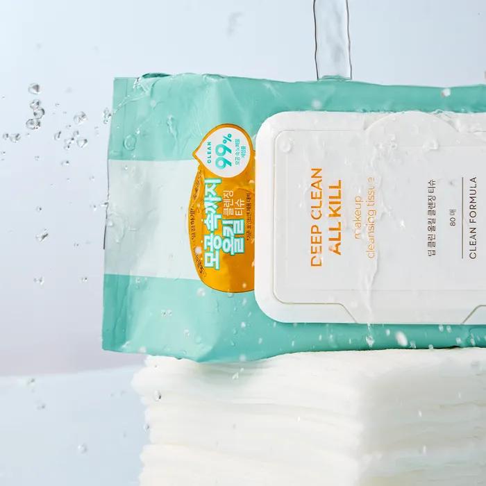 Deep Clean All Kill Cleansing Tissue / Mildly Acidic, Low-Stimulation Pore Makeup Cleansing 80 Sheets