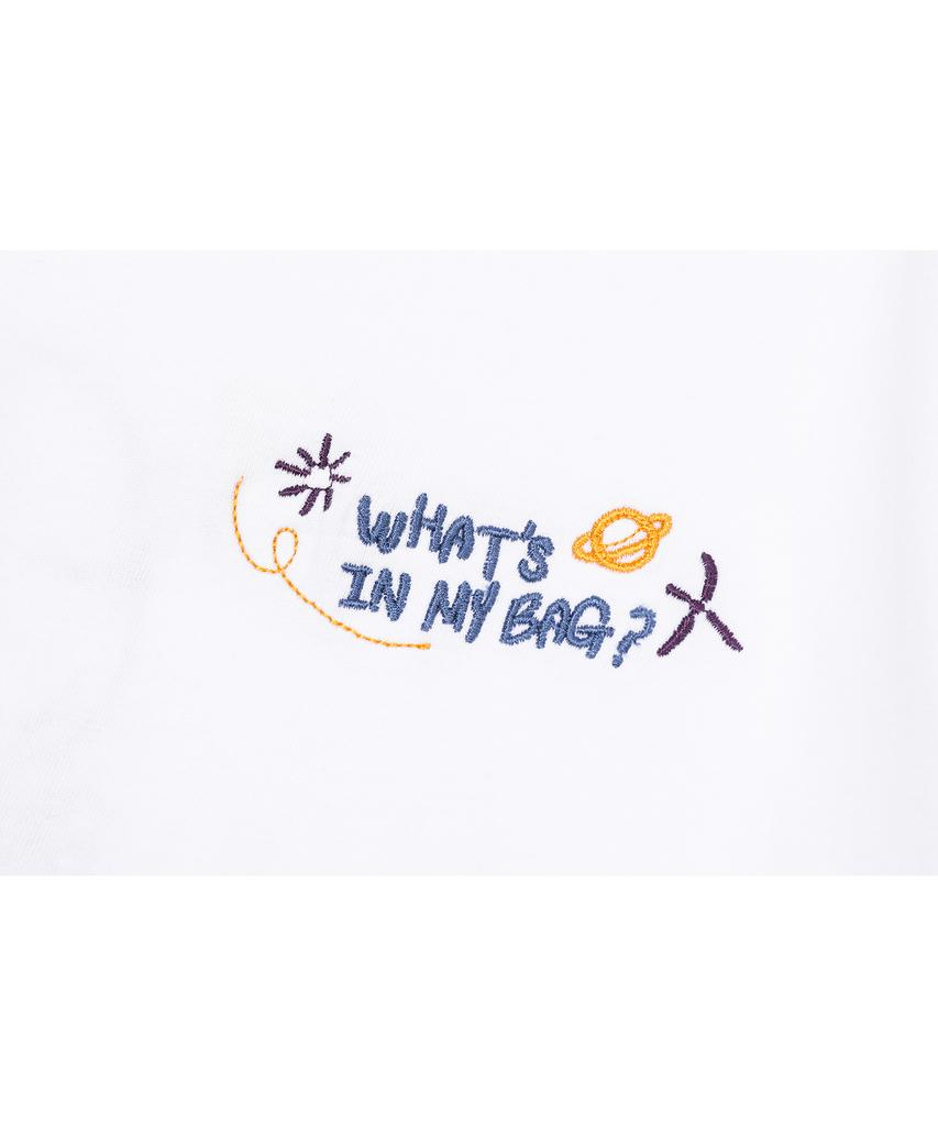 CPGN STUDIO [Cpgn X Kakao Friends] Chunsik Bag Embroidered Short Sleeve T-Shirt White