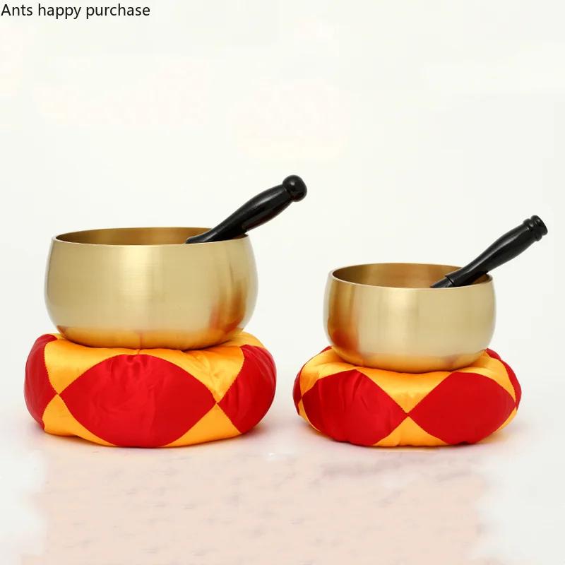 Buddhist Supplies Brass Buddha Sound Bowl Copper Utensils Singing Bowls Yoga Meditate Practice Tibetan Bowl Decorative Bowls