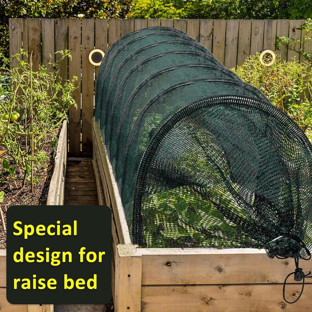 Portable 2-in-1 Greenhouse & Sunshade Net, 3m Quick-Release Garden Tunnel Cover
