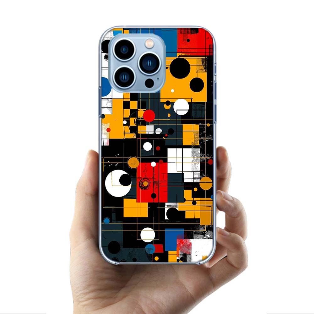 TOPLBPCS Mondrian Grid Cases Phone Case For Iphone 17E 16E 17 Air 16 Pro Max 15 Pro 14 Plus 11 13 12 Mini Cover Cases Compatible