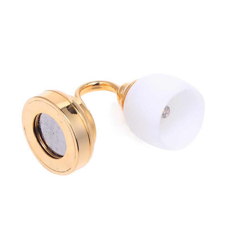 1:12 Puppenhaus Miniatur LED Halbkreis Licht Wandlampe Heimbeleuchtung Modell Dekor Spielzeug Puppenhaus Zubehör