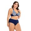 New 2025 Thick Women Swimsuit Plunging Bikini Set Big Breast Backless Swimwear Halter Beach Wear Biquinis Bathing Suit 4XL