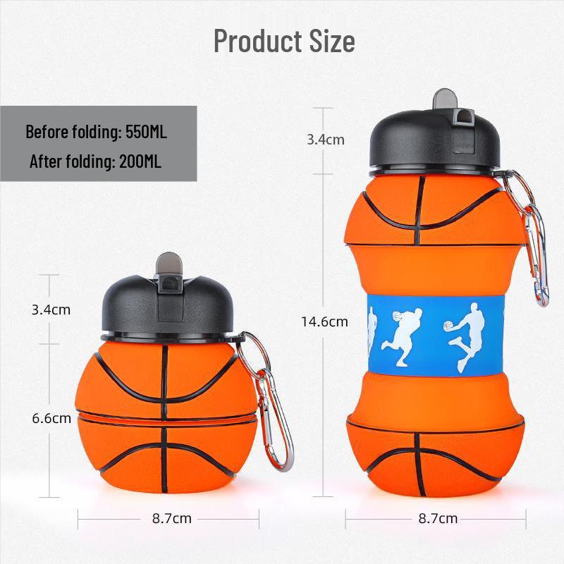 Portable Children's Sports Silicone Folding Water Cup