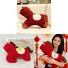 Red Hare Plush Animal With Pp Cotton Filling For Bed Decor And Gift