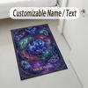 Cosmic Tree Theme Soft Crystal Velvet Rug Custom Name & Text Print Non Slip Floor Rug for Bedroom Living Room