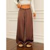 2026 Spring/Summer EurAsia Women's Cross-Seasonal Satin High Waist Draping Slimming Loose Casual Commute Wide-leg Pants