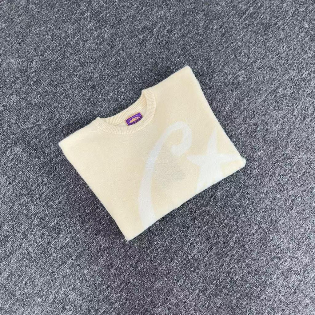 Corteiz Unisex European-American Street Style Loose Pullover Round-Neck Autumn Knitwear