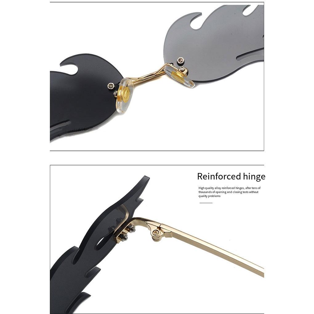 Flame And Fire Fashionable Eyewear For Stylish Look Frameless Durable Waterproof Breathable Windproof
