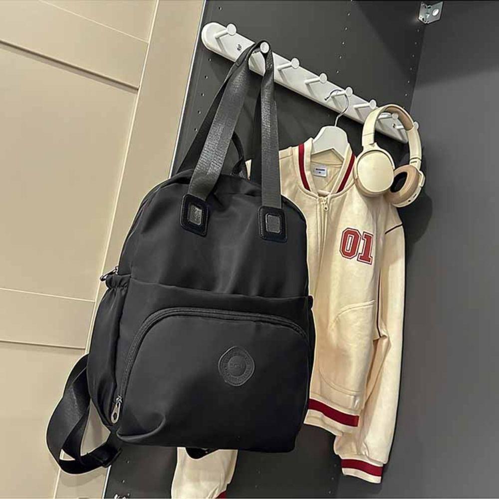 Korean Style Travel Shoulder Bag Solid Color Fitness Bag Casual Sport Nylon Backpack  Women