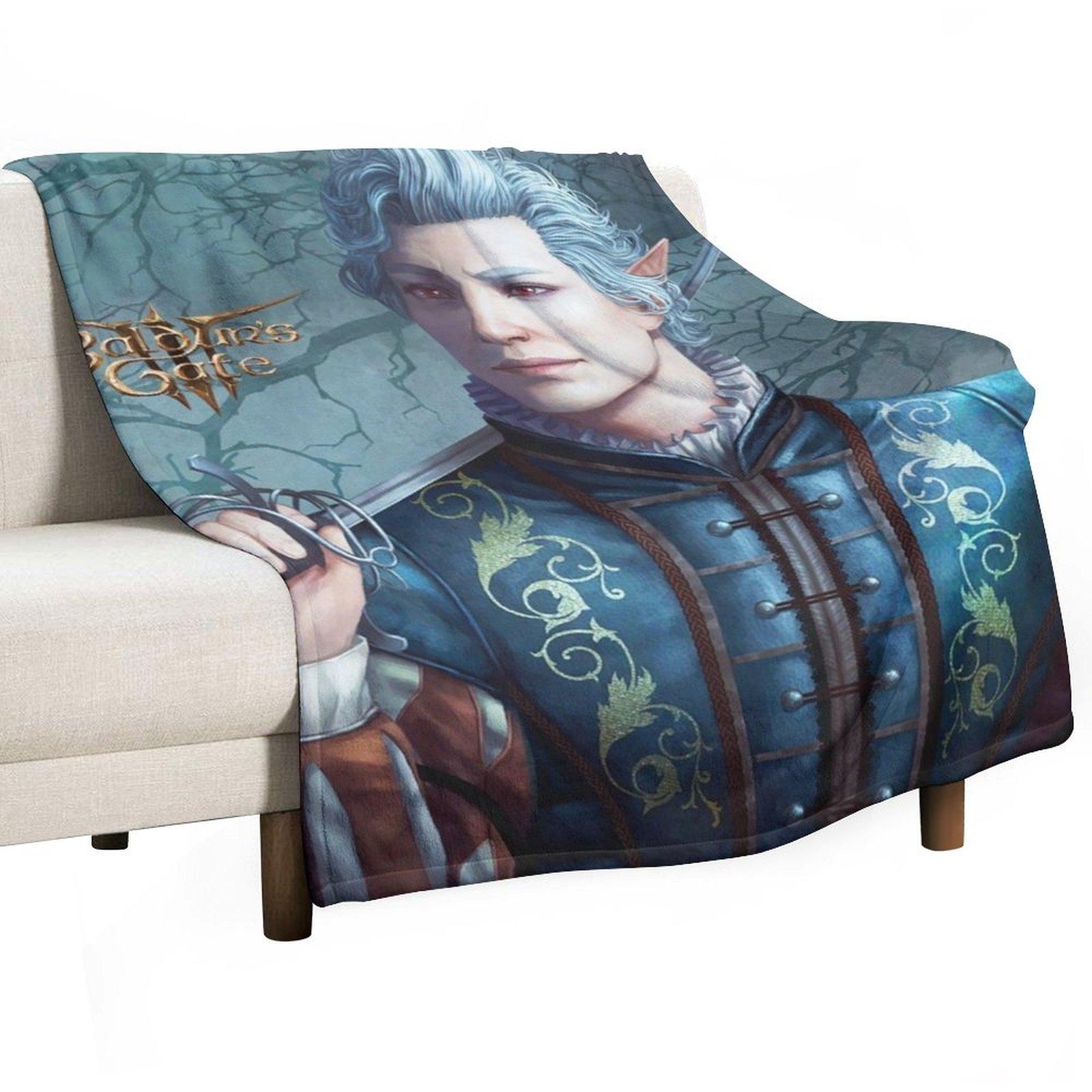 Astarion Throw Blanket Thins Flannel cosplay anime decorative Blankets 30x40in