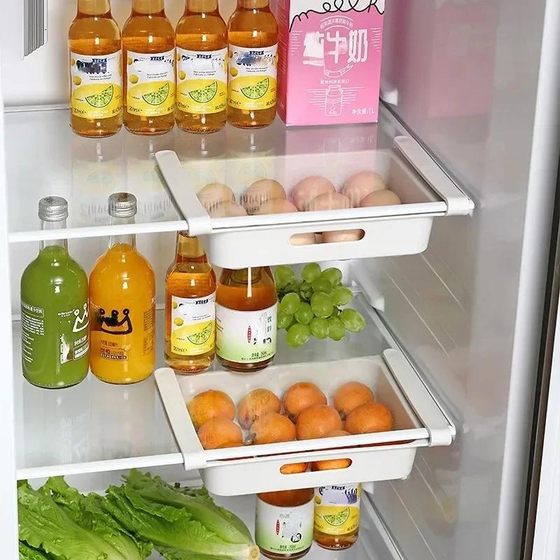 Kühlschrank Ei Obst Aufbewahrungsbox Schubladentyp Lebensmittel-Crisper Hängender Lebensmittel-Organizer Küchenzubehör Kühlschrank-Organizer Regal
