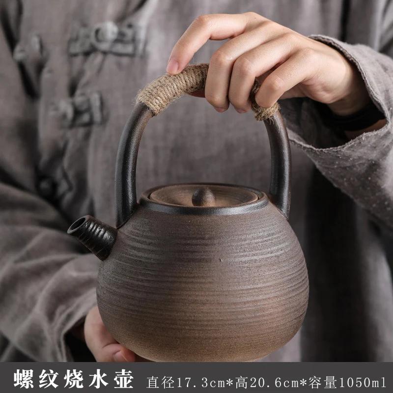 

Tea Sets Japanese Pottery Teapot Vintage Stoneware Antique Herbal Tea Teapot Decoration Art Ceramic Teapot Wedding Accessories