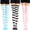Neue Süße Socken Strümpfe Damen Japanischer Stil Blau Weiß Gestreifte Kniestrümpfe Beinsocken COSPLAY Anime DAMENSOCKEN