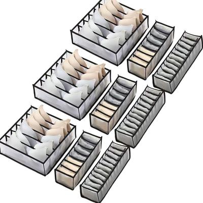 Underwear Storage Box Compartments X 7 Compartments X 11 Compartments X 3 Foldable Underwear Storage Case with Drawer Dividers for and Small Items