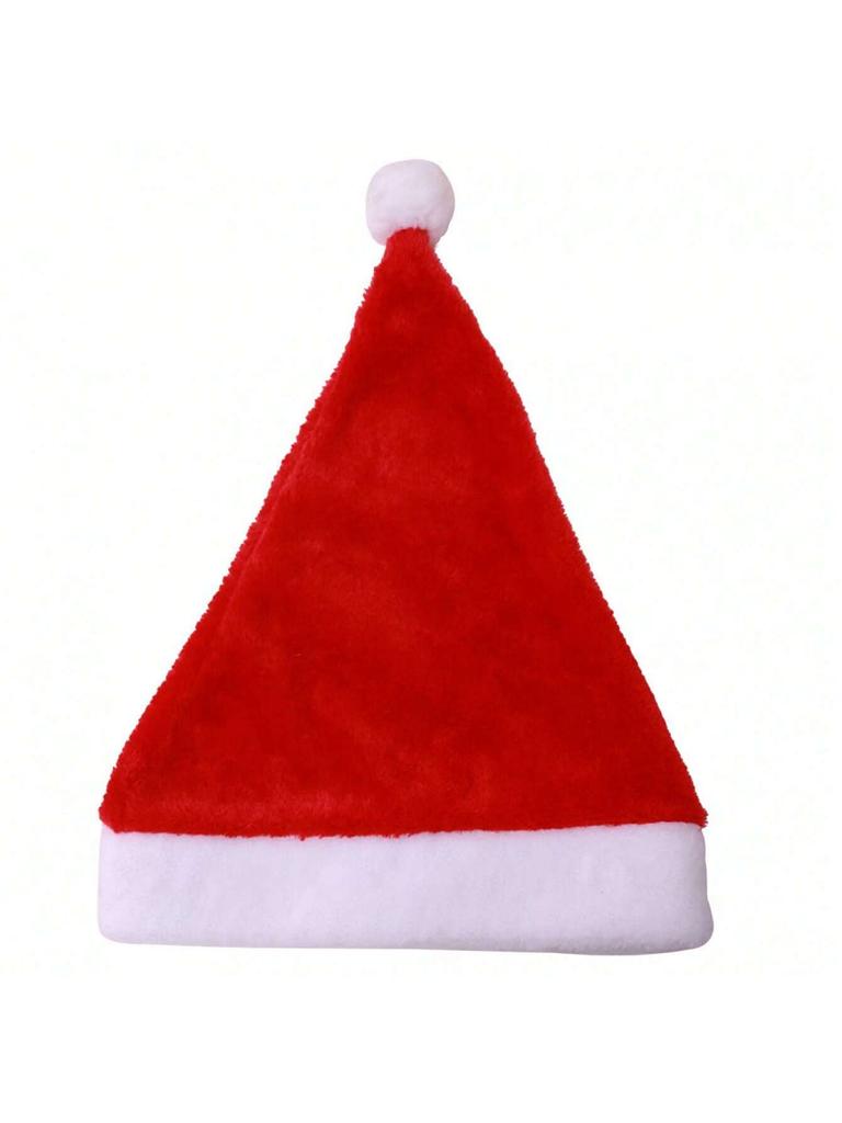 Christmas Hat Warm Soft Plush Santa Hat for Kids Adult Christmas Party Red Cosplay Headwear Xmas Decoration Gifts