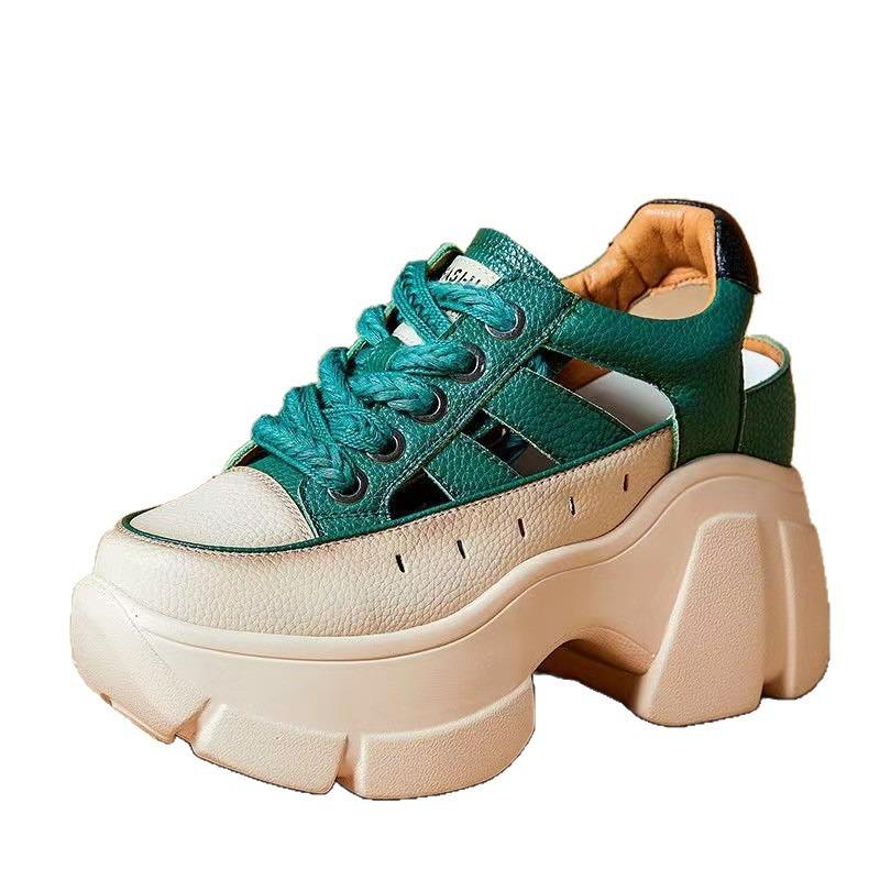 Pappas Nya Strandcasual Svampskor Tjocksulade Höjdökande Utskurna Sandaler