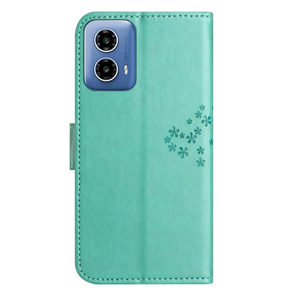 For Motorola Moto G24 Power Imprinted Pattern Wallet Phone Case PU Leather Phone Cover