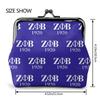 Zeta Phi Beta 1920 Print Leather Coin Purse Small Kiss-Lock Change Pouch Clasp Closure Buckle Wallet for Women Girls