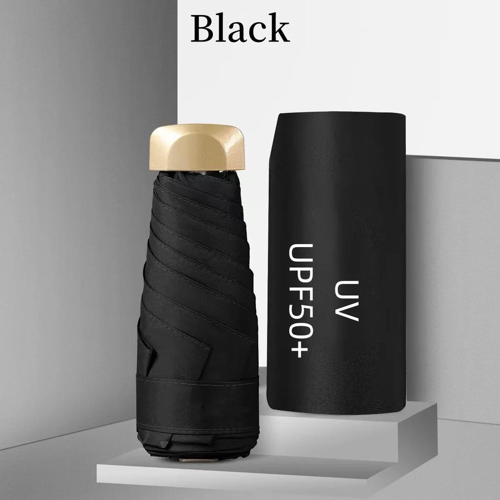 Sonnenschirm flacher fünffach faltbarer Schirm Großhandel Taschensonnenschirm Regenschirm klein und tragbar ultraleicht Mini-Schirm