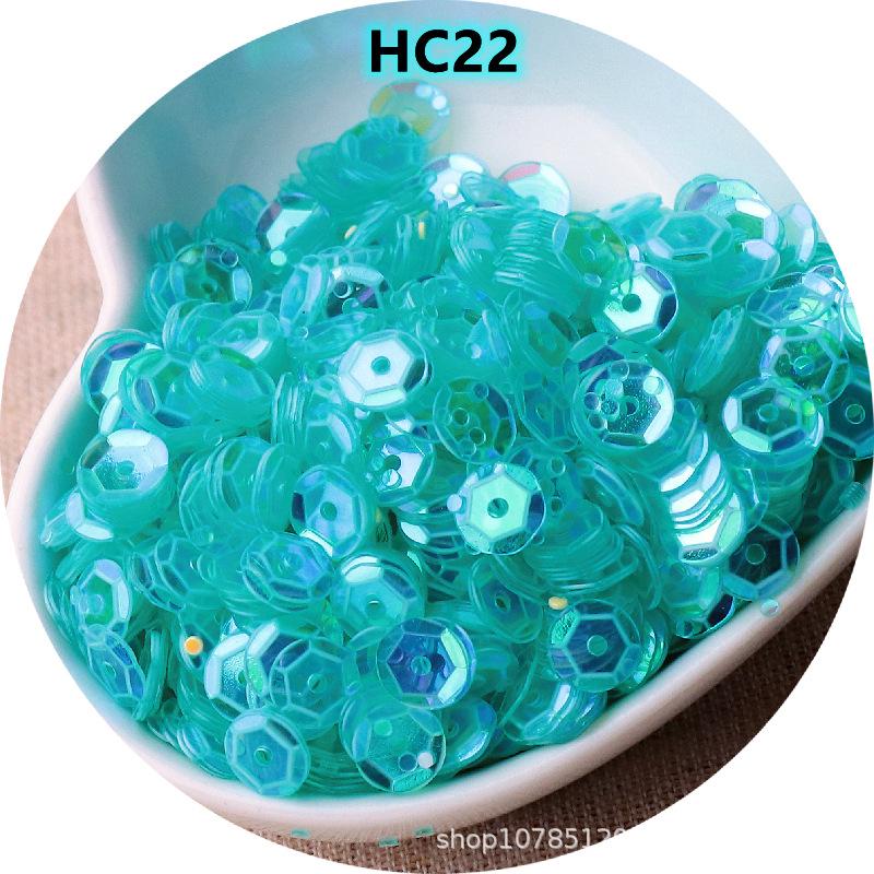 Paetês Côncavos Redondos AB Iridescentes de 6mm - Peças Curvas Brilhantes para Acessórios de Roupa e Joias DIY