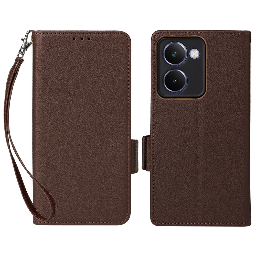 For Realme P3 Ultra 5G Case with Wrist Strap Litchi Texture PU Leather Wallet Phone Cover