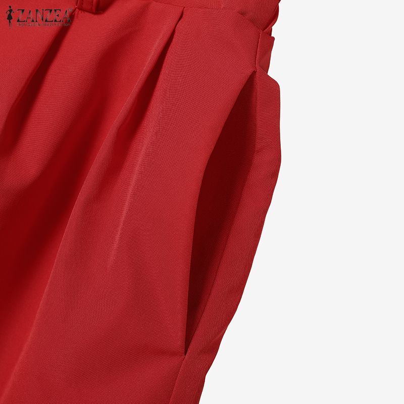 ZANZEA Women Sleeveless Vest Tops and Shorts Summer Two Piece Suit Sets