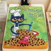 1PC  Pete Cat Dream Blanket, High quality Comfortable for All Seasons, Home Decor, Warmth and Comfort