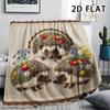 1Pc 2D FLAT Hedgehog Print Flannel Blanket,High quality Comfortable for All Seasons,Home Decor,Warmth and Comfort,Perfect for Christmas Gifts