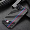 New Carbon fiber BMW Logo Phone Case for iPhone 16 Pro 11 12 13 14 Pro 15 Pro Max 7 8 Plus XR XS MAX Soft Edge Cover Sticker OH6