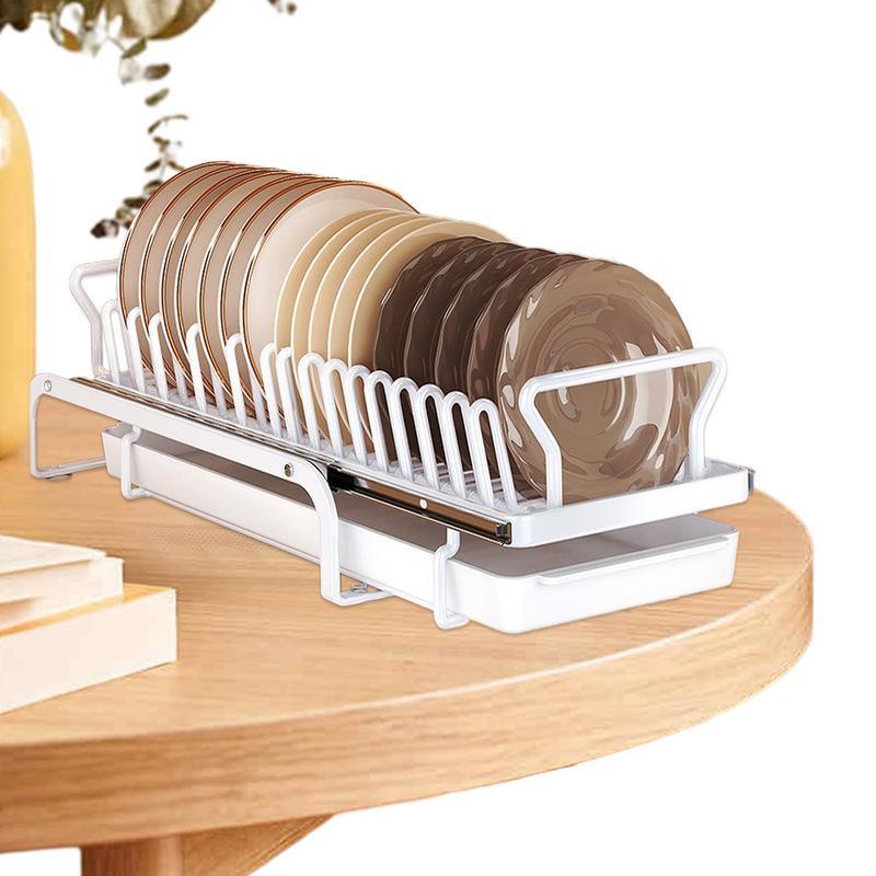 Kitchen Under Sink Bowl Dish Drainer Tableware Cabinets Organizer Sliding Dish Storage Drying Rack Household Accessories