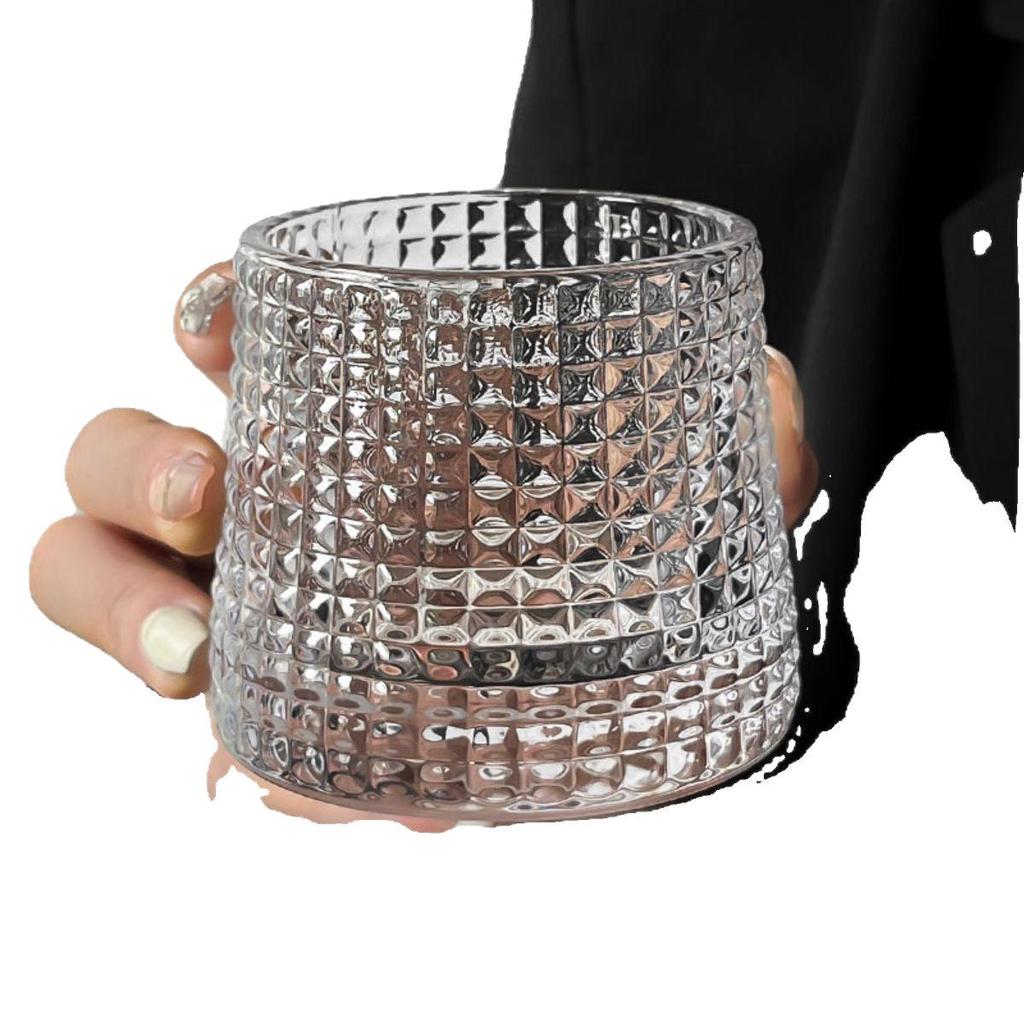 Double-Layer Chilled Glass Cup for Whiskey, Beer, Cocktails, and Cold Drinks