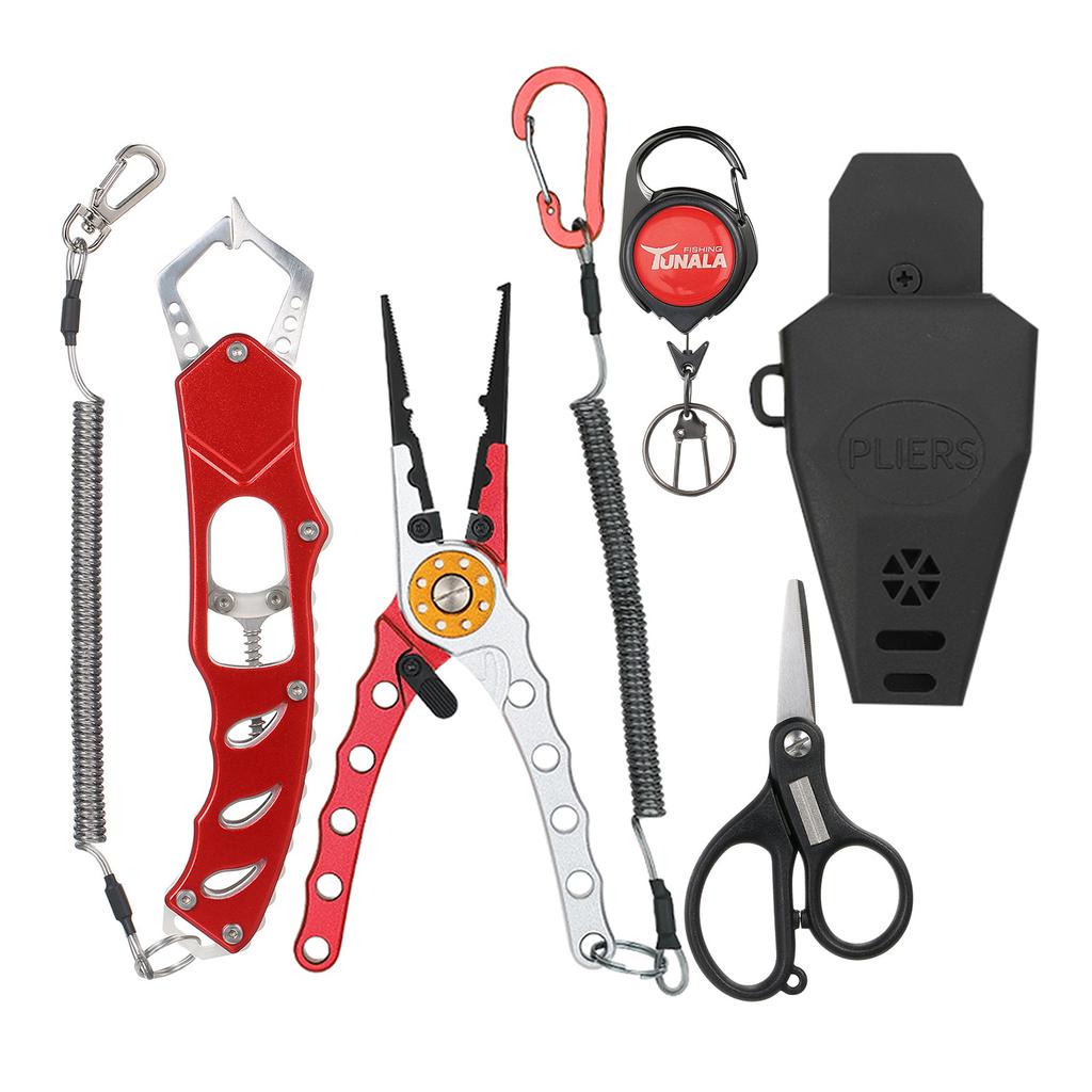 Zinger Retractor Multifunctional Fishing Pliers Combo Kit with Scissor Fish  Zinger Retractor Fishing Tackle