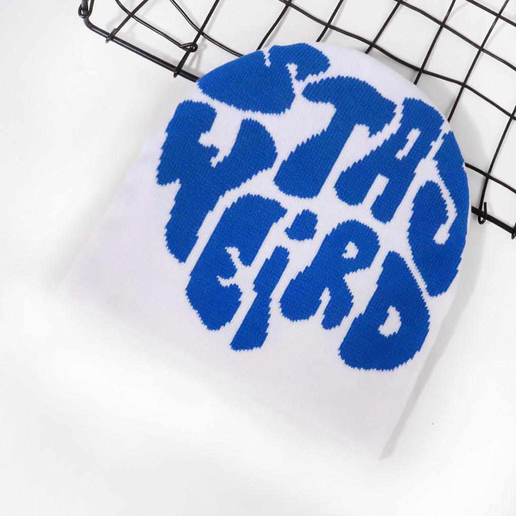 Fashion Letter Pattern Women Casual Warm Knitted Hat For Fall And Winter Streetwear Fans