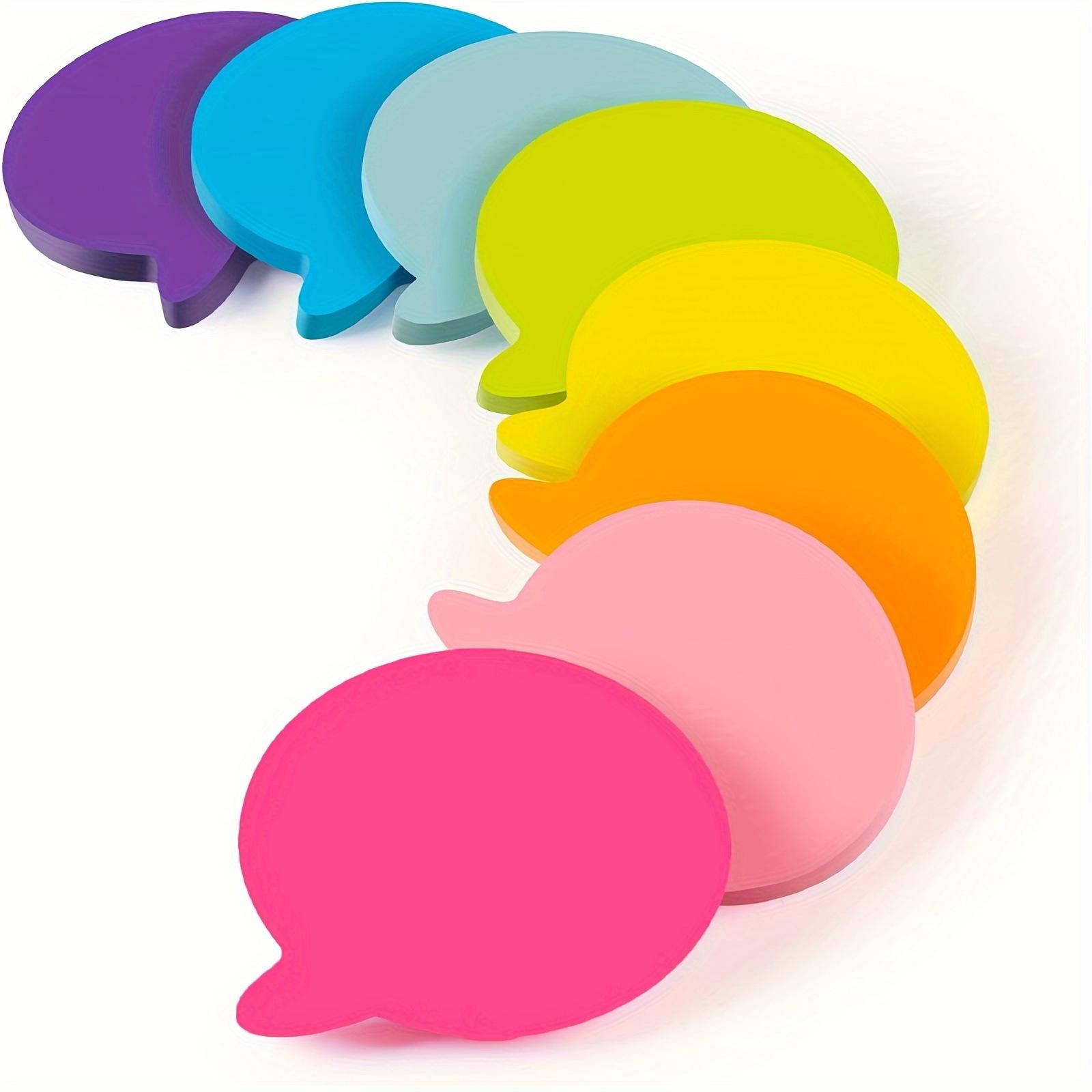 Cross-Border Love Heart & Star Shaped Colored Sticky Notes - Reusable Fluorescent Message Stickers 7x7 CM