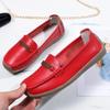 Women's Natural Leather Slip On Flats Shoes 35-41