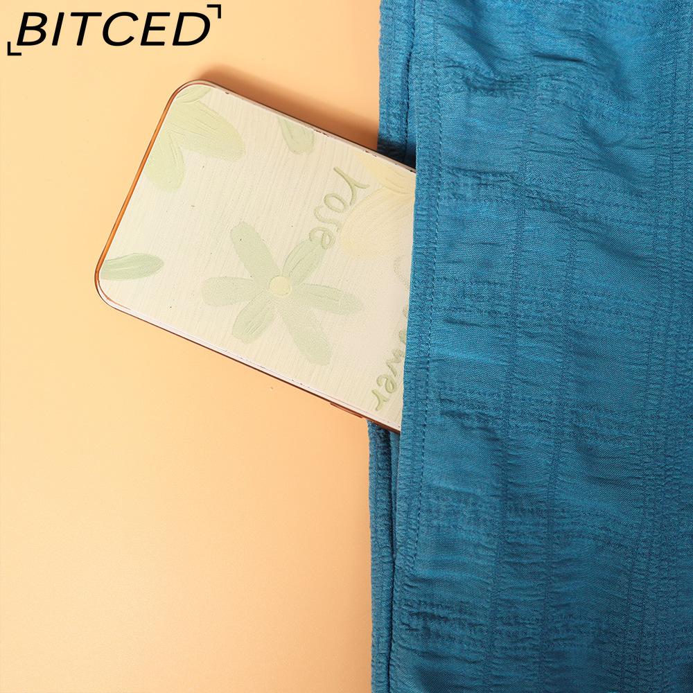 BITCED V-Neck High-Waisted Long Dress Short-Sleeve Plus Size Dress