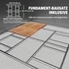 13 x 11 pés Galpão de Armazenamento de Metal para Jardim Galpão de Armazenamento Externo com Kit de Fundação Ventilação e Portas, Cinza Claro