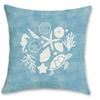 Home Decor Seashell & Sea Creature Themed Pillow Covers Pattern Cushion Cover Suitable For Sofa Bedroom Car Pillow Cover