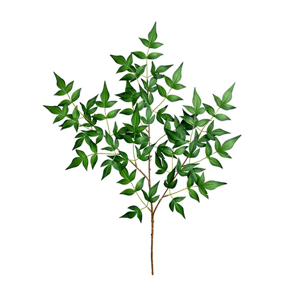 Artificial Leaf Branch Decorative Greenery Stem Plant Silk Cloth Iron Wire